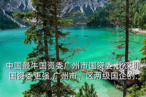 中國(guó)最牛國(guó)資委廣州市國(guó)資委,比深圳國(guó)資委更強(qiáng),廣州市、區(qū)兩級(jí)國(guó)企的...