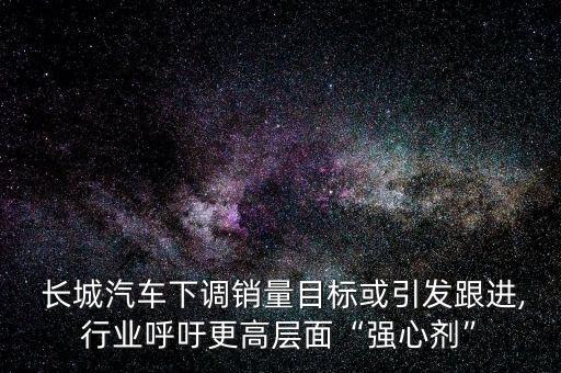  長城汽車下調(diào)銷量目標(biāo)或引發(fā)跟進(jìn),行業(yè)呼吁更高層面“強(qiáng)心劑”
