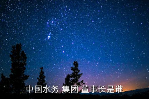 中國水務(wù) 集團 董事長是誰