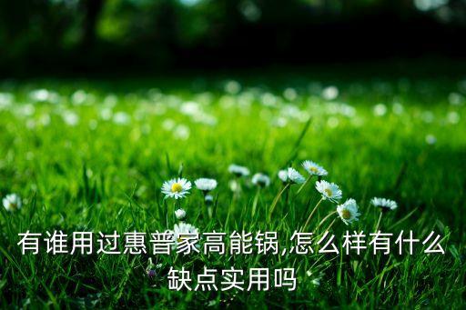 有誰(shuí)用過惠普家高能鍋,怎么樣有什么缺點(diǎn)實(shí)用嗎