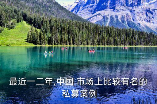 最近一二年,中國 市場(chǎng)上比較有名的 私募案例
