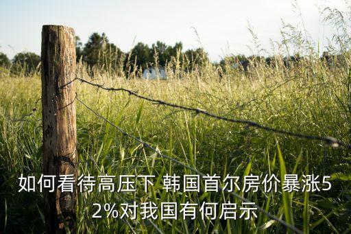 如何看待高壓下 韓國(guó)首爾房?jī)r(jià)暴漲52%對(duì)我國(guó)有何啟示