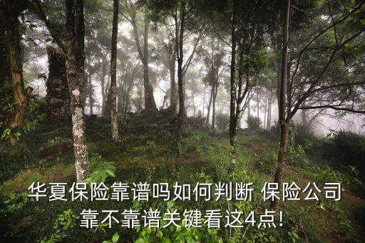  華夏保險(xiǎn)靠譜嗎如何判斷 保險(xiǎn)公司靠不靠譜關(guān)鍵看這4點(diǎn)!