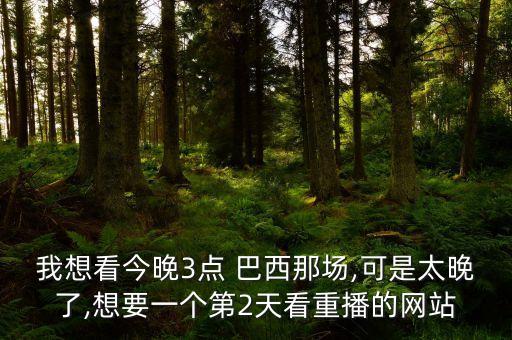 我想看今晚3點(diǎn) 巴西那場,可是太晚了,想要一個(gè)第2天看重播的網(wǎng)站