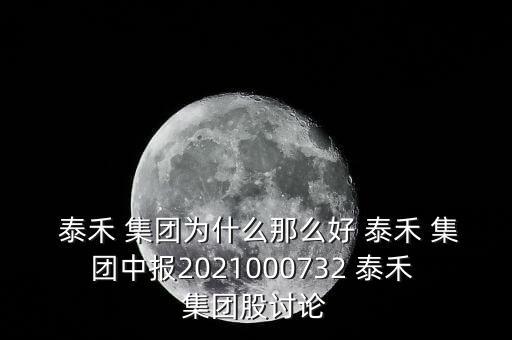  泰禾 集團(tuán)為什么那么好 泰禾 集團(tuán)中報2021000732 泰禾 集團(tuán)股討論