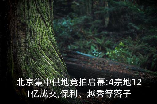  北京集中供地競拍啟幕:4宗地121億成交,保利、越秀等落子