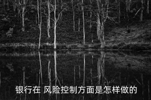  銀行在 風險控制方面是怎樣做的