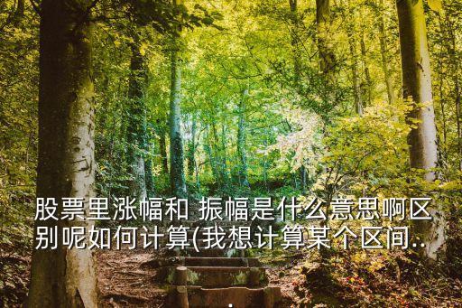  股票里漲幅和 振幅是什么意思啊區(qū)別呢如何計(jì)算(我想計(jì)算某個(gè)區(qū)間...
