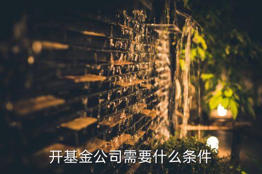 開(kāi)基金公司需要什么條件