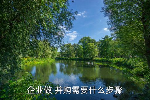 企業(yè)做 并購(gòu)需要什么步驟