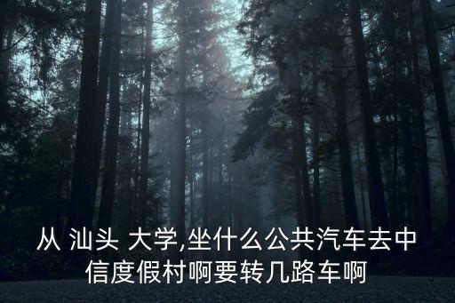 從 汕頭 大學(xué),坐什么公共汽車(chē)去中信度假村啊要轉(zhuǎn)幾路車(chē)啊