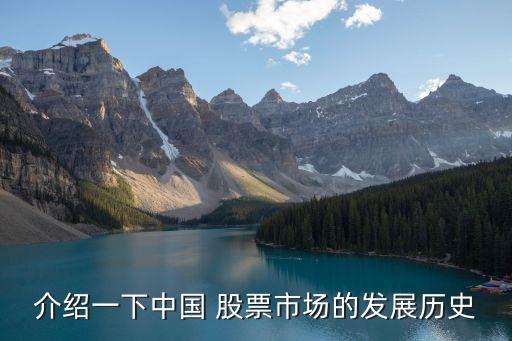 介紹一下中國(guó) 股票市場(chǎng)的發(fā)展歷史