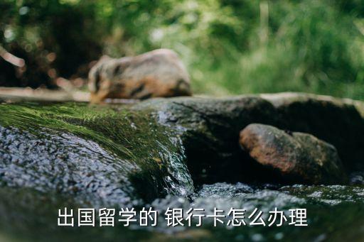 出國留學的 銀行卡怎么辦理