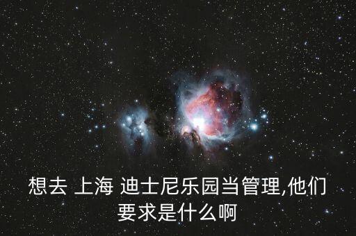 想去 上海 迪士尼樂(lè)園當(dāng)管理,他們要求是什么啊