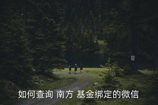 如何查詢(xún) 南方 基金綁定的微信