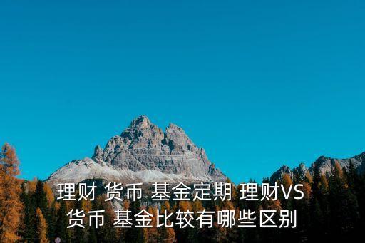 貨幣基金和理財產品的區(qū)別,招行貨幣基金理財產品