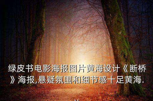  綠皮書電影海報圖片黃海設(shè)計《斷橋》海報,懸疑氛圍和細節(jié)感十足黃海...