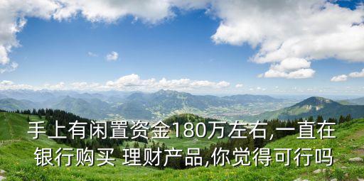 手上有閑置資金180萬(wàn)左右,一直在 銀行購(gòu)買(mǎi) 理財(cái)產(chǎn)品,你覺(jué)得可行嗎
