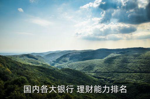 國內各大銀行 理財能力排名