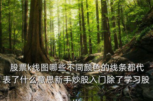  股票k線圖哪些不同顏色的線條都代表了什么意思新手炒股入門除了學習股...