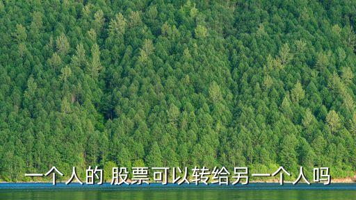 一個人的 股票可以轉給另一個人嗎