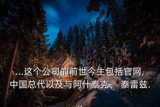 ...這個(gè)公司的前世今生包括官網(wǎng),中國總代以及與阿什泰克、 泰雷茲...