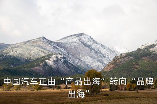 中國汽車正由“產(chǎn)品出?！鞭D(zhuǎn)向“品牌出?！? class=