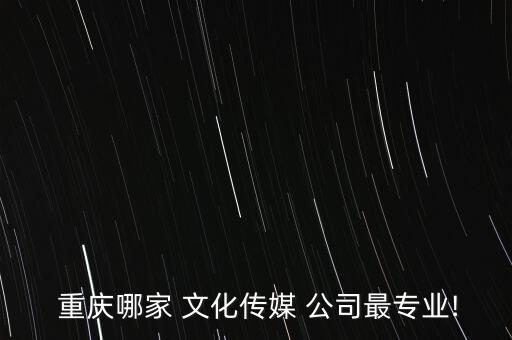  重慶哪家 文化傳媒 公司最專(zhuān)業(yè)!