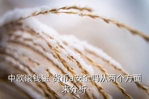 中歐滾錢(qián)寶 貨幣a安全嗎從兩個(gè)方面來(lái)分析