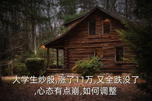 大學生炒股,漲了11萬,又全跌沒了,心態(tài)有點崩,如何調(diào)整
