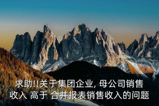 求助!!關(guān)于集團企業(yè), 母公司銷售收入 高于 合并報表銷售收入的問題