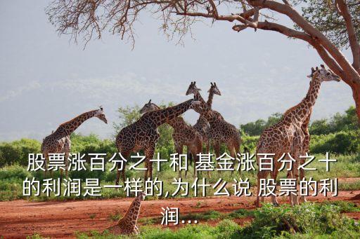  股票漲百分之十和 基金漲百分之十的利潤(rùn)是一樣的,為什么說(shuō) 股票的利潤(rùn)...