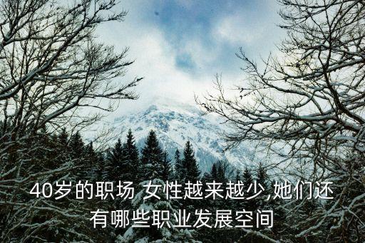 40歲的職場(chǎng) 女性越來越少,她們還有哪些職業(yè)發(fā)展空間