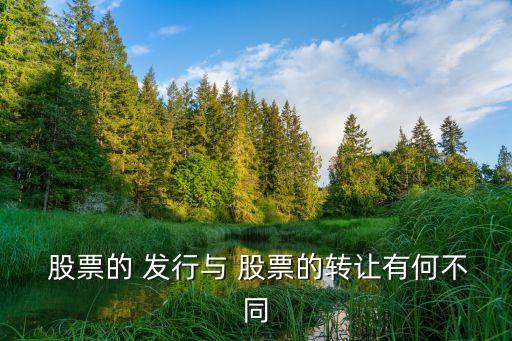  股票的 發(fā)行與 股票的轉讓有何不同