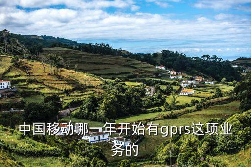 中國移動哪一年開始有gprs這項業(yè)務的