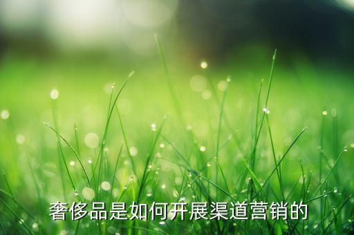  奢侈品是如何開(kāi)展渠道營(yíng)銷的