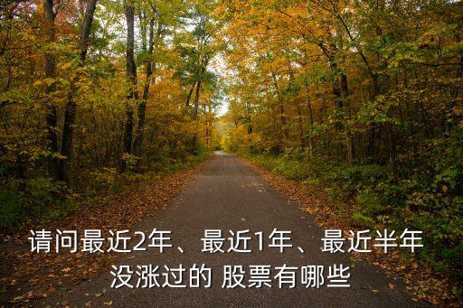 請問最近2年、最近1年、最近半年 沒漲過的 股票有哪些