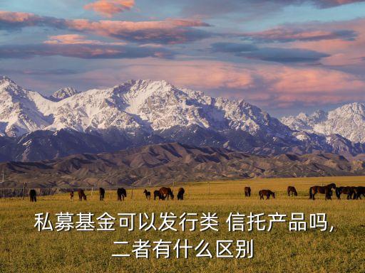  私募基金可以發(fā)行類 信托產品嗎,二者有什么區(qū)別