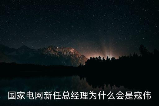 國(guó)家電網(wǎng)新任總經(jīng)理為什么會(huì)是寇偉
