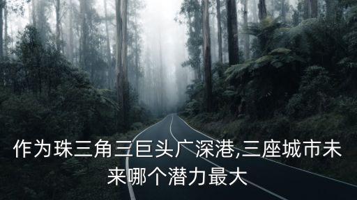 作為珠三角三巨頭廣深港,三座城市未來(lái)哪個(gè)潛力最大