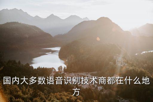 國(guó)內(nèi)大多數(shù)語(yǔ)音識(shí)別技術(shù)商都在什么地方