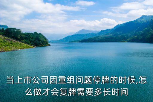 當(dāng)上市公司因重組問題停牌的時候,怎么做才會復(fù)牌需要多長時間