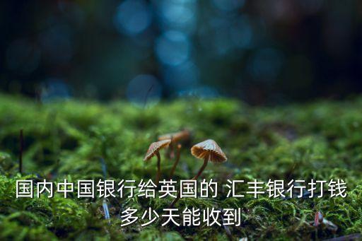 國(guó)內(nèi)中國(guó)銀行給英國(guó)的 匯豐銀行打錢(qián)多少天能收到