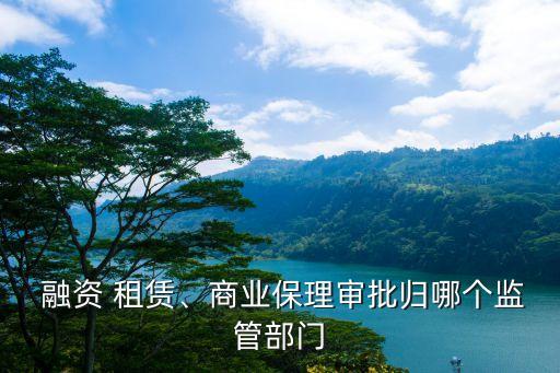  融資 租賃、商業(yè)保理審批歸哪個監(jiān)管部門