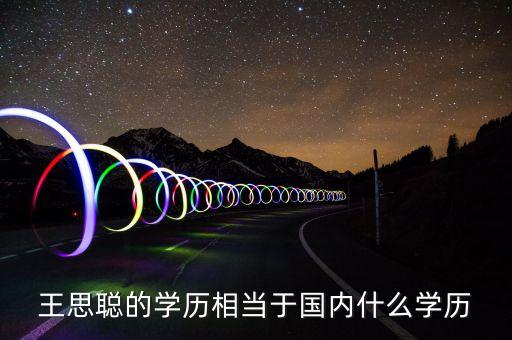 王思聰的學歷相當于國內什么學歷
