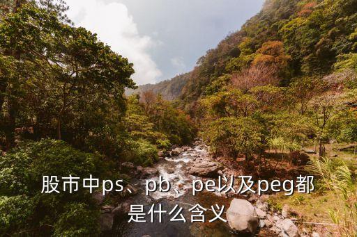 股市中ps、pb、pe以及peg都是什么含義