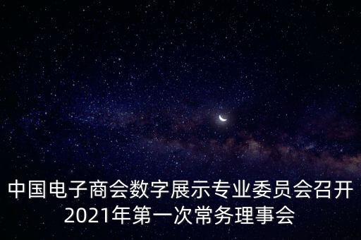 中國電子商會數(shù)字展示專業(yè)委員會召開2021年第一次常務理事會