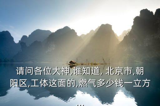 請(qǐng)問(wèn)各位大神,誰(shuí)知道, 北京市,朝陽(yáng)區(qū),工體這面的,燃?xì)舛嗌馘X(qián)一立方...