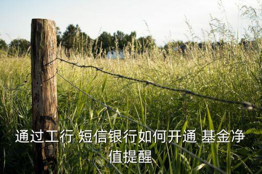 通過(guò)工行 短信銀行如何開通 基金凈值提醒