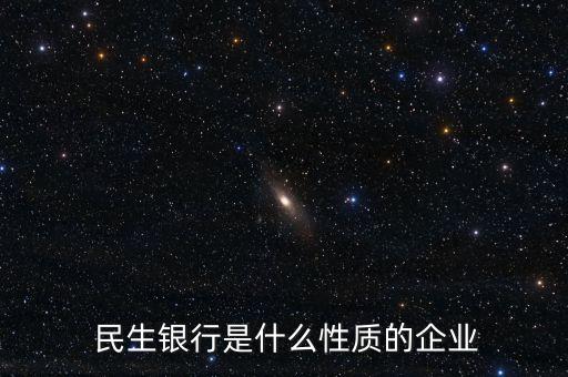  民生銀行是什么性質的企業(yè)